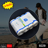 9229 White 4Roll Garbage Bags/Dustbin Bags/Trash Bags 4x25cm DeoDap