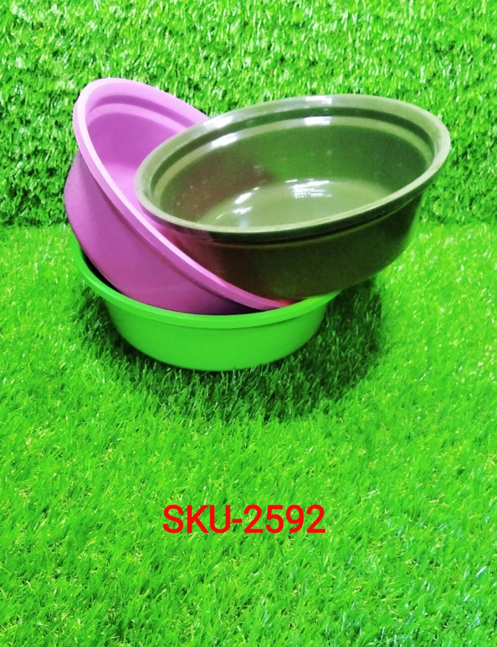 2592 Round Plastic Basin And Plastic Mixing Bowl Set. DeoDap