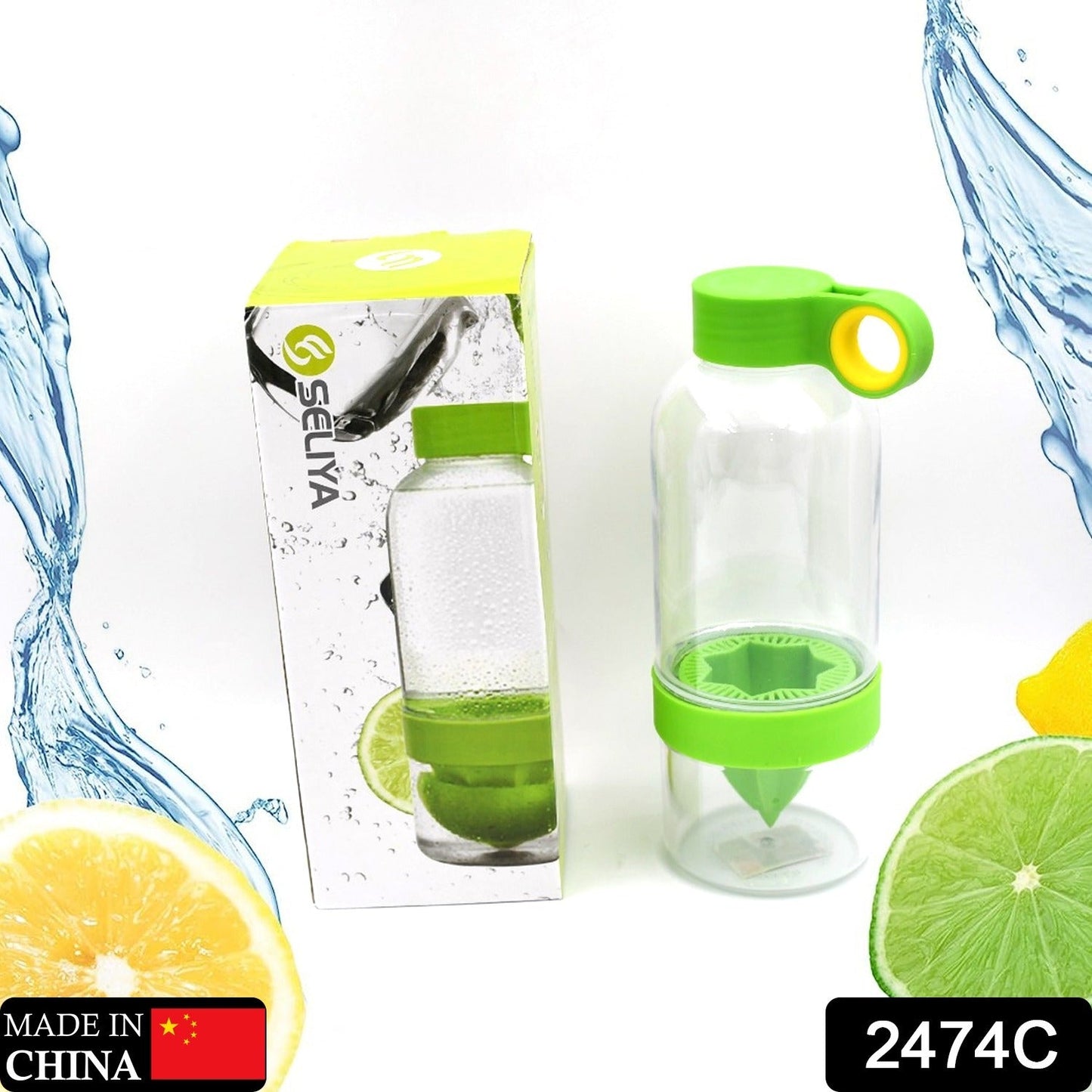 Bouteille d'eau avec infuseur de fruits Citrus Zinger 2474c, bouteille d'eau pour jus de fruits Citrus Kid Zinger duo sportif