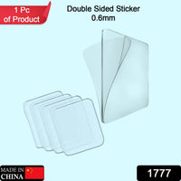 1777 Nouveau ruban adhésif double face autocollant solide et étanche pour mur intérieur nano adhésif sans trace de gel transparent industriel polyvalent amovible pour chambre à coucher, maison, cuisine, hôtel (0,6 mm x 1 pièce)