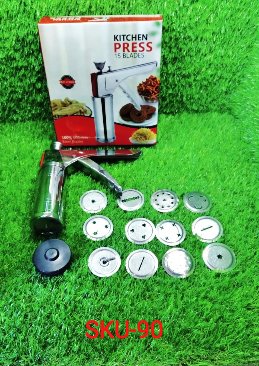 090 Plastic Kitchen Press Set, 12-Pieces, Silver (Kitchen_Press) Gotilyo