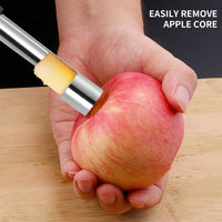 2187 Vide-pomme en acier inoxydable, extracteur de noyau pour pomme et poire, gadget de cuisine.