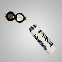 6797 Zebra Pattern Water Bottle High Quality Vacuum Bottle Detachable for Driving for Reading for Daily Life for Cycling for Gym DeoDap