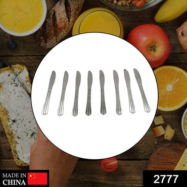 2777 8 Pieces Dinner Knife Cutlery Set Used for Salad sandwich and Portable to be Taken for Outing or Picnic DeoDap