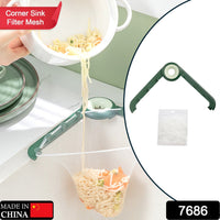 7686 Kitchen Sink Drain Filter Holder Triangle Foldable Sink Strainer Drainer For Kitchen Use (Bag not Included) DeoDap