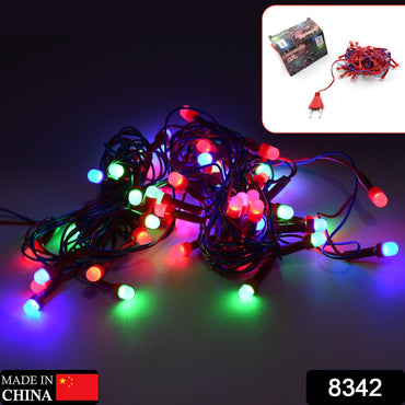 8342 9Mtr Home Decoration Diwali & Wedding LED Christmas String Light Indoor and Outdoor Light ,Festival Decoration Led String Light, Multi-Color Light 8MM (90L 9 Mtr)