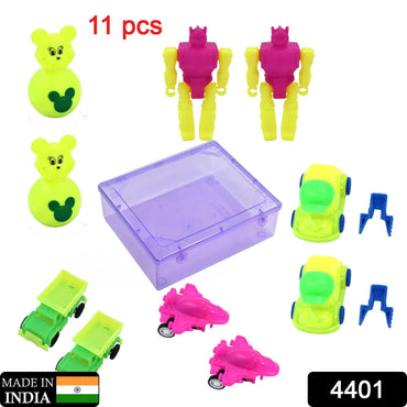 4401 Toys for Kids Friction Powered Toy for Baby Push & Go Toys Combo Set for Boys & Girls ( Pack of 11) DeoDap