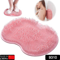 9310 Coussin de massage de bain en silicone avec ventouse, brosse de douche pour pieds, tapis de bain pour pieds, tapis de massage exfoliant antidérapant pour peaux mortes, tapis de salle de bain pour lavage paresseux des pieds