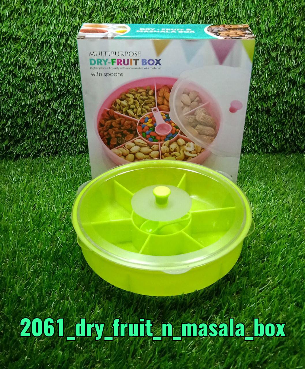 2061 Multipurpose Dry-fruit and masala box with single spoon. DeoDap