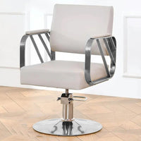 9363A  Modern Regular Chair with Hydraulic Lift for Home Office Hotel Cafe Chair (1 Unit Silver & Gold)