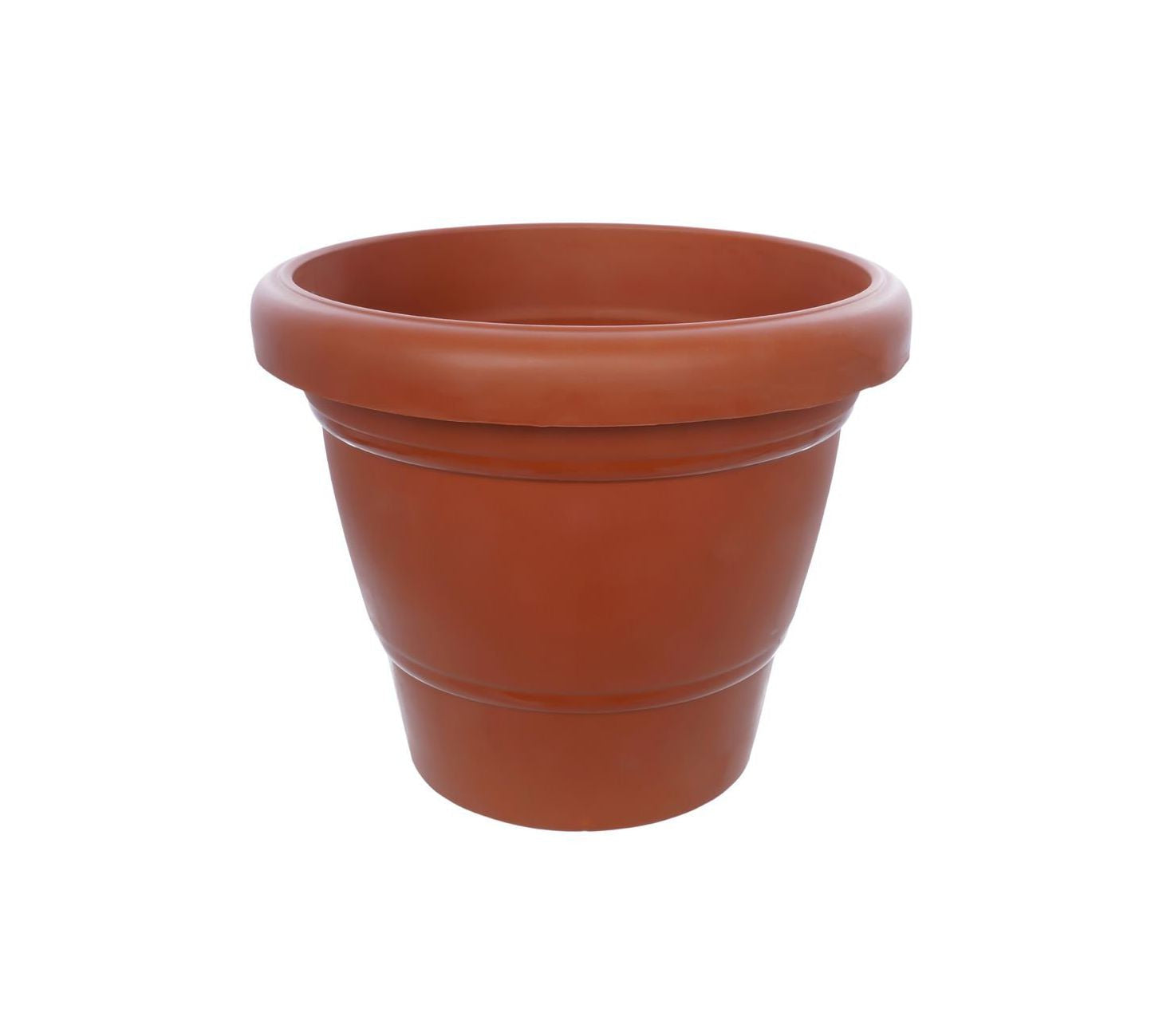 0839 Garden Heavy Plastic Planter Pot/Gamla 6 inch (Brown, Pack of 1, Small) DeoDap