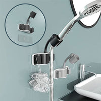 7687 Shower Head Holder Bracket Adjustable   Showerhead Wall Mounted Suction Bracket for Bathroom DeoDap