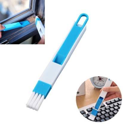 0850 2 in 1 Multi-Function Plastic Window Slot Keyboard Wardrobe Dust Removal Cleaning Brush DeoDap