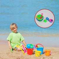 4486 Sand Game Castle Building Plastic Beach Toy Set for Kids Summer Fun Creative Activity Playset& Gardening Tool with Accessories & Bucket-Pack of 6 Pcs DeoDap