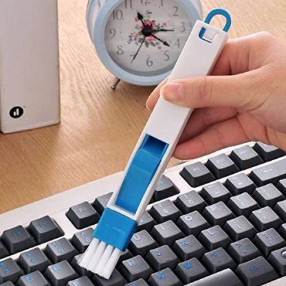 0850 2 in 1 Multi-Function Plastic Window Slot Keyboard Wardrobe Dust Removal Cleaning Brush DeoDap